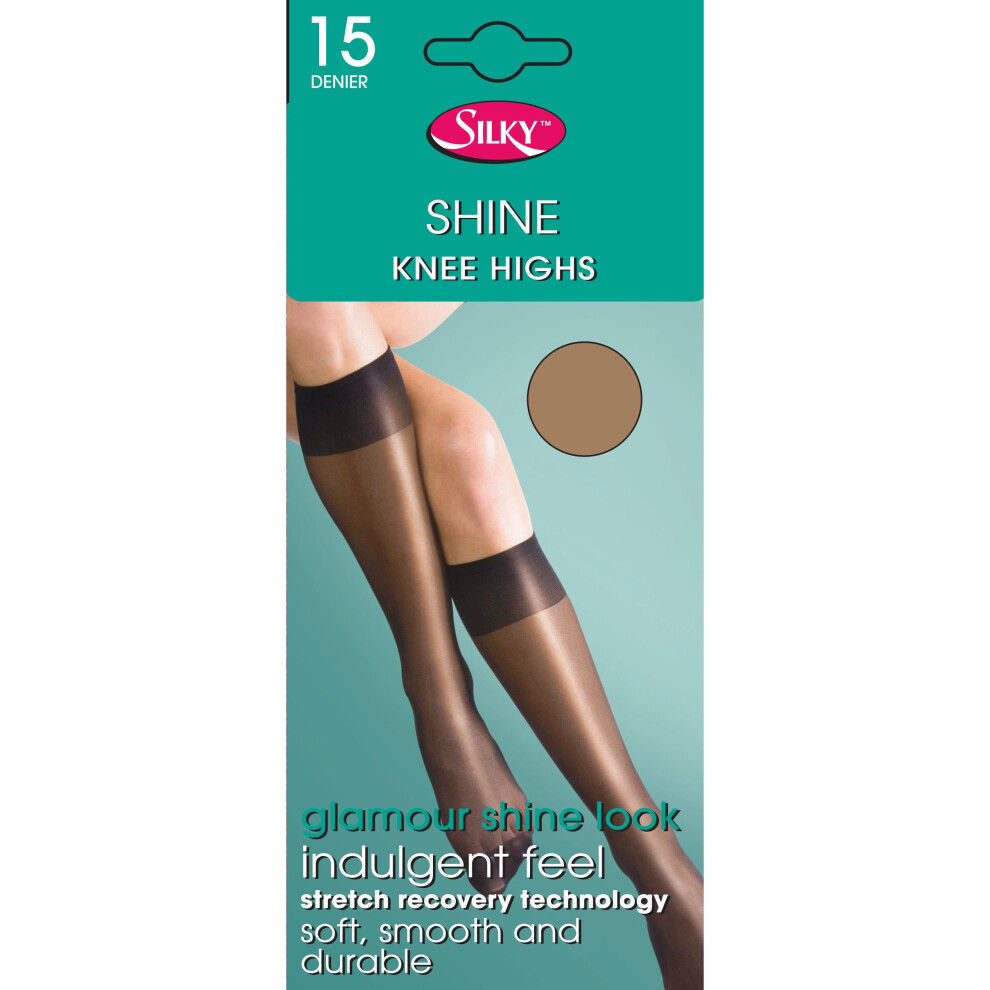Silky (One Size (Uk Shoe 3-8), Melon) Womens/Ladies Shine Knee Highs (1 Pair) Multicoloured
