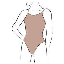 (Small, Nude) Silky Womens/Ladies Dance Seamless Low Back Leotard (1 Garment)