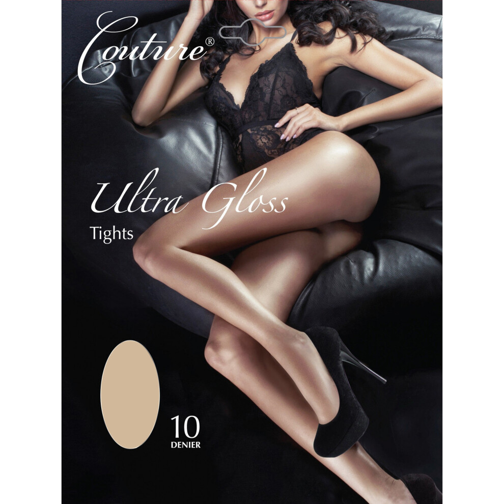 (Medium, Nude) Couture Womens/Ladies Ultra Gloss Tights (1 Pair)