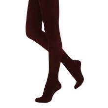 (Large (42”-48”), Wine) Silky Womens/Ladies 200 Denier Appearance Fleece Tights (1 Pair)