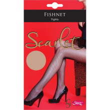 (Medium (36”-42”), Natural) Silky Womens/Ladies Scarlet Fishnet Tights (1 Pair)