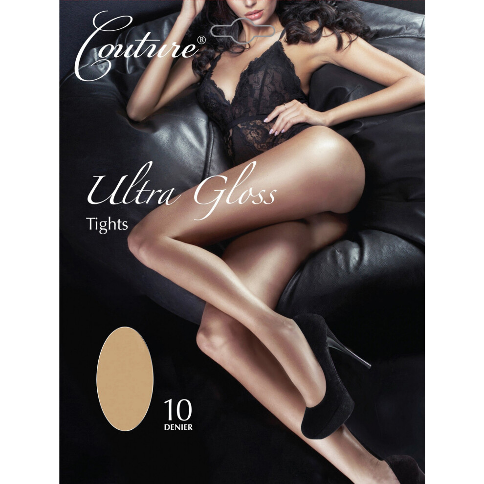 (Medium, Natural) Couture Womens/Ladies Ultra Gloss Tights (1 Pair)