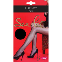 (X-Large (48”-54”), Black) Silky Womens/Ladies Scarlet Fishnet Tights (1 Pair)