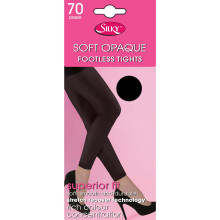 (Medium (5ft-5ft8”), Black) Silky Womens/Ladies Opaque 70 Denier Footless Tights (1 Pair)