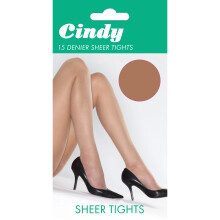 (X-Large (5ft6”-5ft10”), American Tan) Cindy Womens/Ladies 15 Denier Sheer Tights (1 Pair)