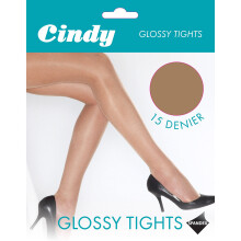 (Medium (5ft-5ft8”), Melon) Cindy Womens/Ladies 15 Denier Glossy Tights (1 Pair)