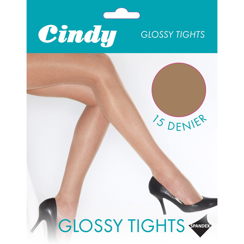 Cindy (Medium (5Ft-5Ft8”), Melon) Womens/Ladies 15 Denier Glossy Tights (1 Pair) Multicoloured