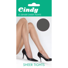 (X-Large (5ft6”-5ft10”), Storm Grey) Cindy Womens/Ladies 15 Denier Sheer Tights (1 Pair)