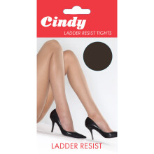 (Large (5ft6”-5ft10”), Barely Black) Cindy Womens/Ladies Ladder Resist Tights (1 Pair)