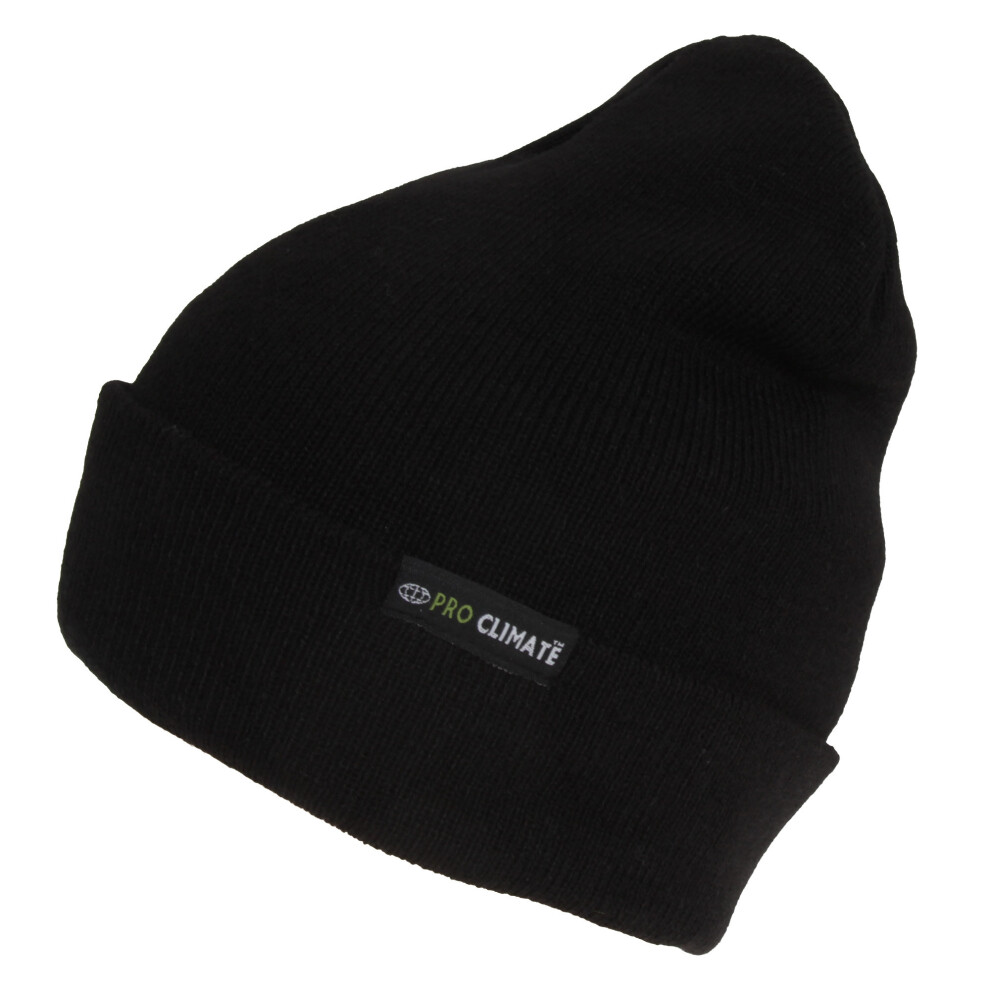 (One Size, Black) 3M Thinsulate Adults Pro Climate Beanie