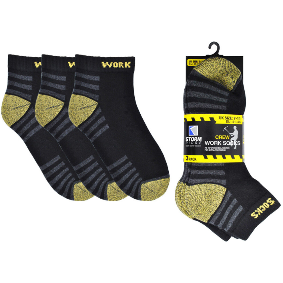 Storm Ridge Mens Crew Work Socks (3 Pairs)