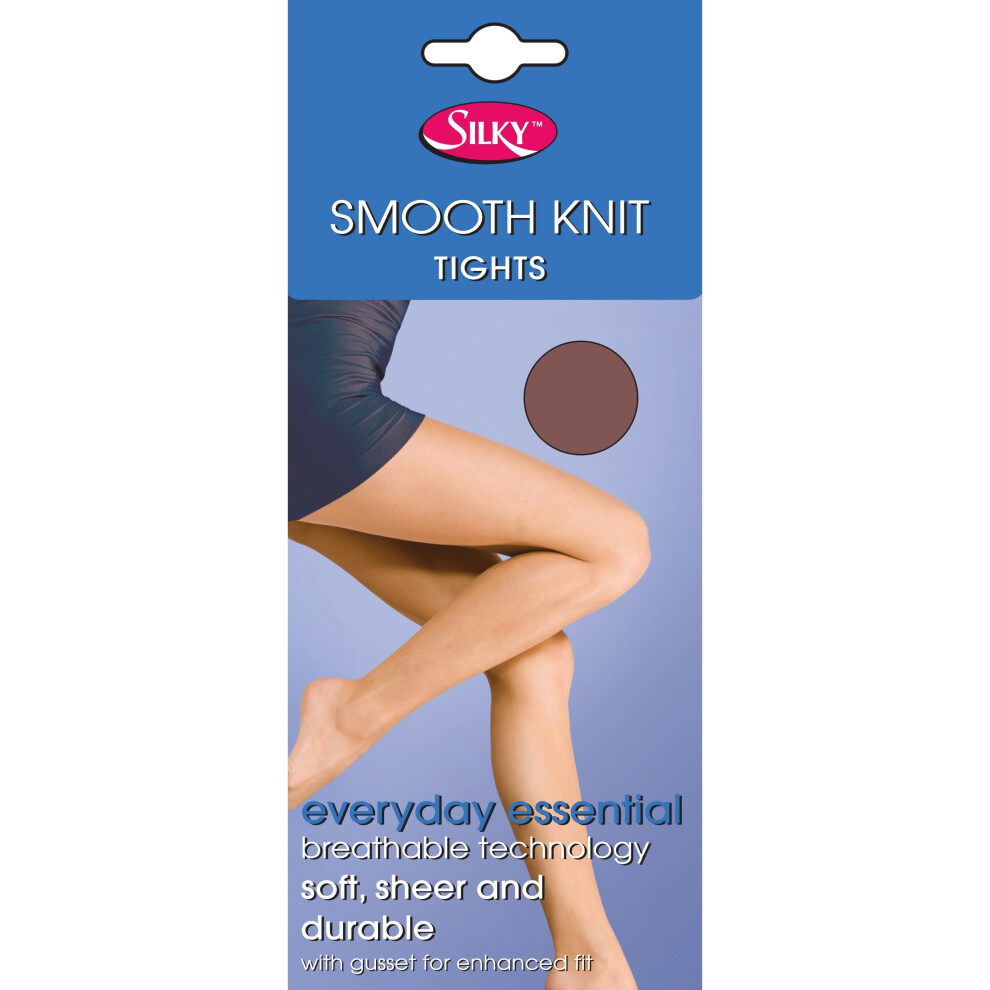 (Large (42â-48â), Chiffon) Silky Womens/Ladies Smooth Knit Tights (1 Pairs)