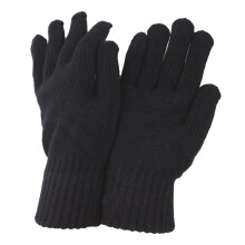 (One Size, Black) CLEARANCE - Mens Thermal Knitted Winter Gloves