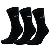 (6-8 UK, Black) Puma Crew Sport Socks 3 Pair Pack / Mens Socks