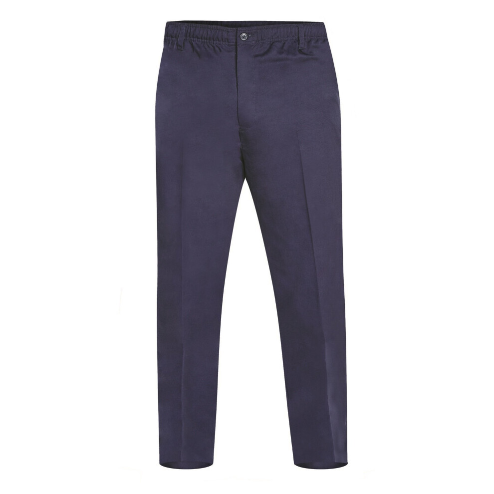 (36L, Navy) Duke Mens Basilio D555 Full Elastic Waist Rugby Trousers