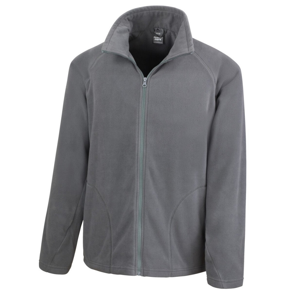 Result (L, Charcoal) Core Mens Micron Anti Pill Fleece Jacket