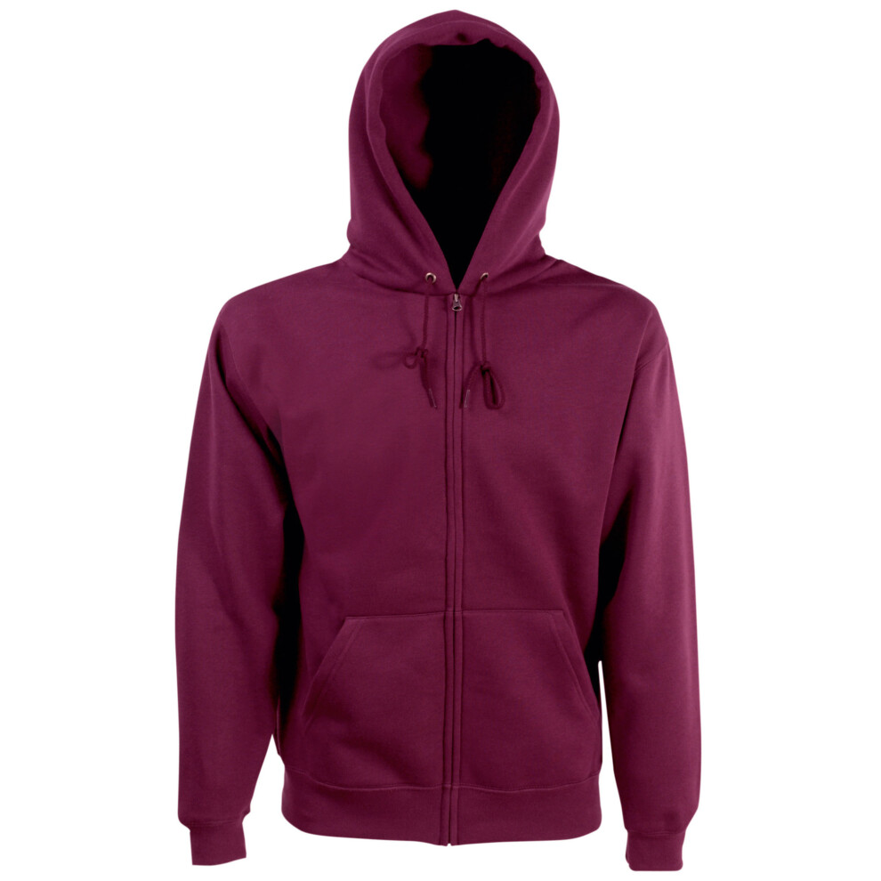 (2XL, Burgundy) Fruit Of The Loom Men's Classic Hooded Sweatshirt