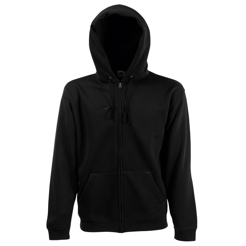 (S, Black) Fruit Of The Loom Men's Classic Hooded Sweatshirt