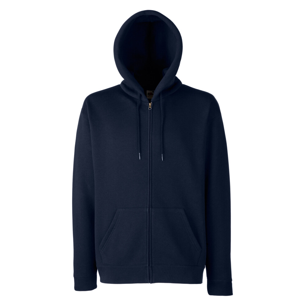 (S, Deep Navy) Fruit Of The Loom Men's Classic Hooded Sweatshirt