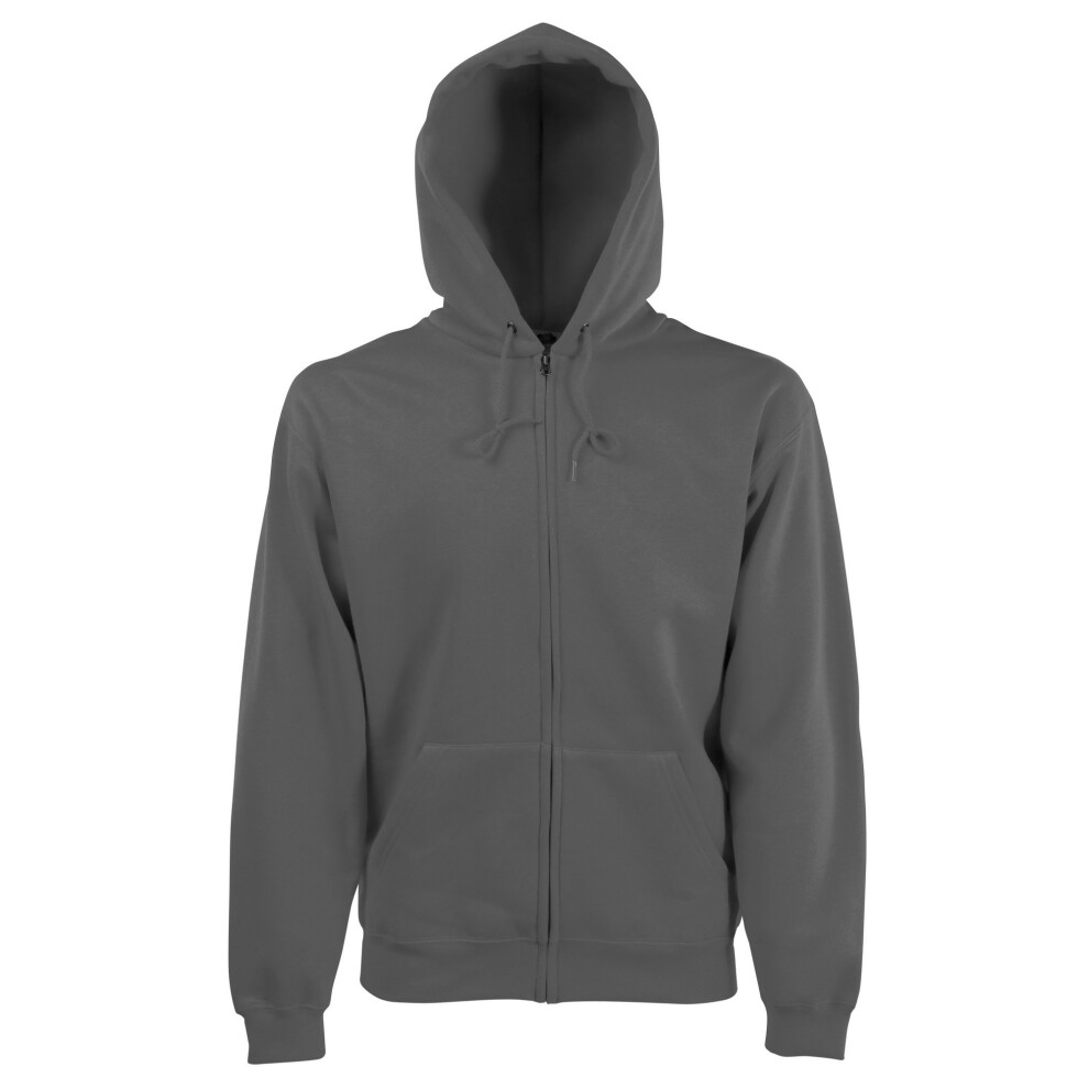 (S, Light Graphite) Fruit Of The Loom Men's Classic Hooded Sweatshirt