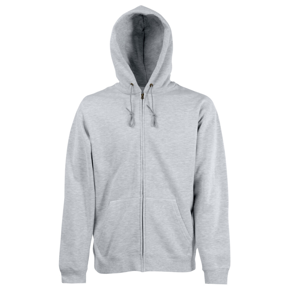 (XL, Heather Grey) Fruit Of The Loom Men's Classic Hooded Sweatshirt