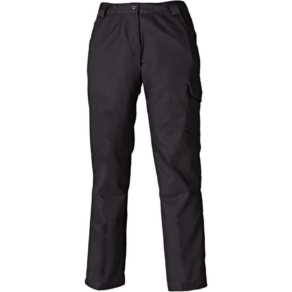 (12, Black) Dickies Womens/Ladies Redhawk Workwear Trousers (Regular)