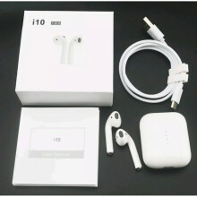 i10 TWS Wireless EarPods - Bluetooth 5.0, Wireless Charging, Auto-Connect, In-Ear for iPhone & Samsung, High-Quality Sound