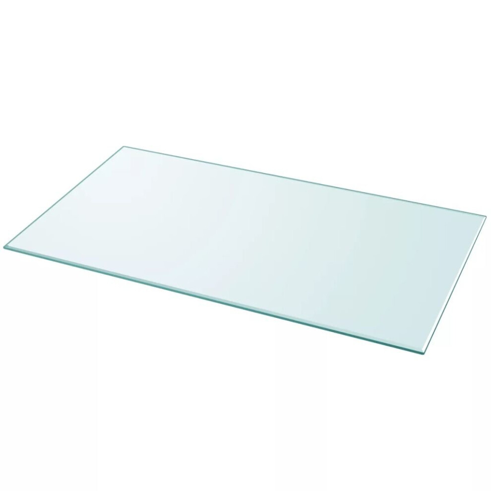 vidaXL Table Top Tempered Glass Rectangular 1200x650mm Replacement Accessory