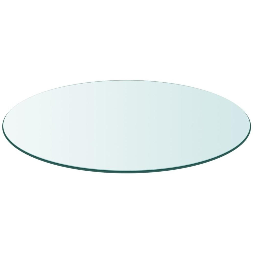 vidaXL Table Top Tempered Glass Round 300mm Sturdy Replacement Protector Cover