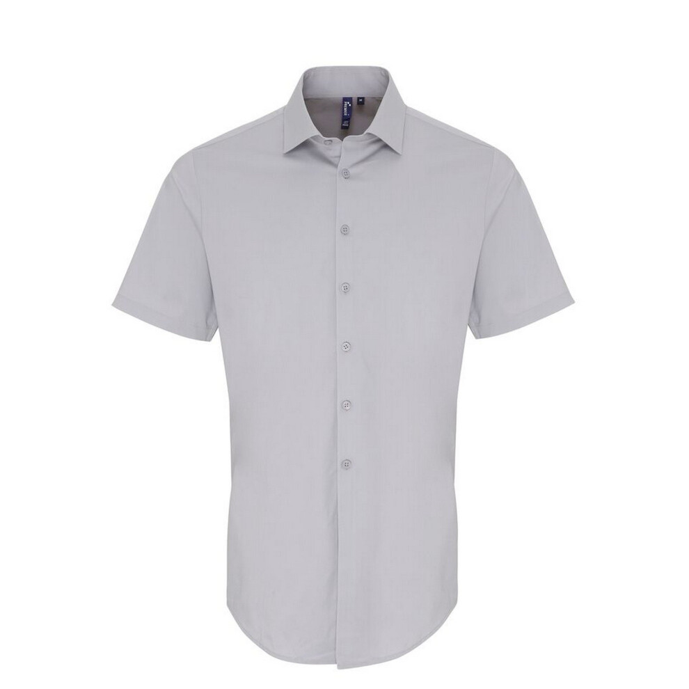 Stretch Fit Poplin Short Sleeve Shirt