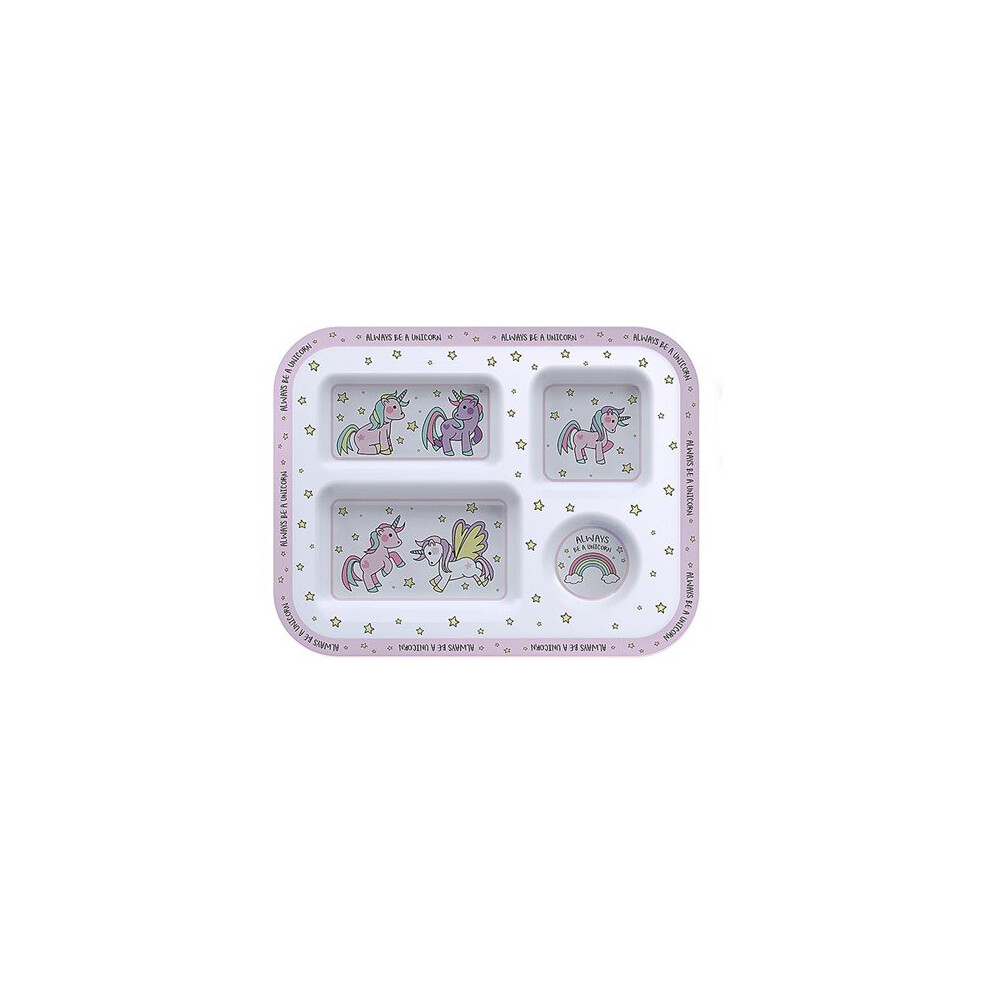 Little Stars Unicorn Kids Girls Children Plate Serving Breakfast Food Tray Lesser & Pavey