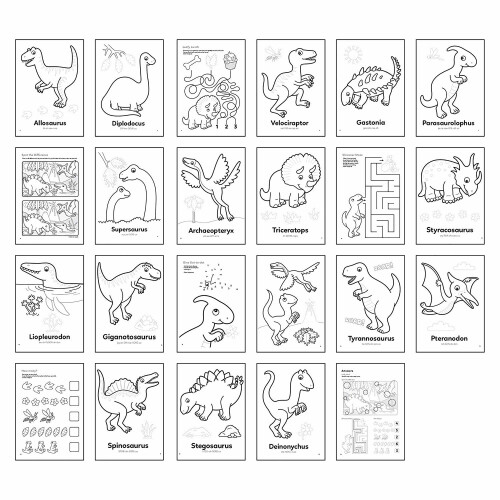 Orchard Dinosaur Sticker Colouring Book - Board Game 1
