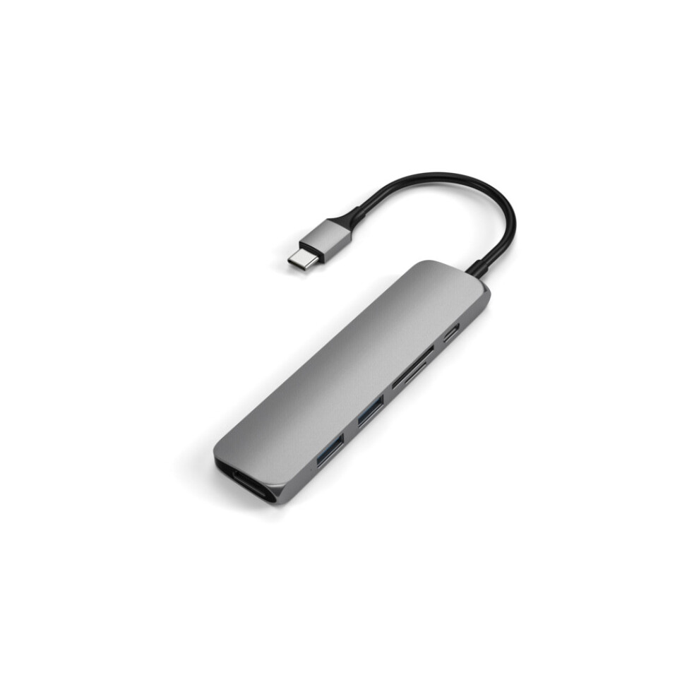 Satechi Type-C Usb Passthrough Hdmi Hub V2 Space Gray 879961007898