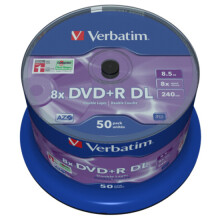 50 kpl DVD+R DL Verbatim - 8,5 Go - Spindle
