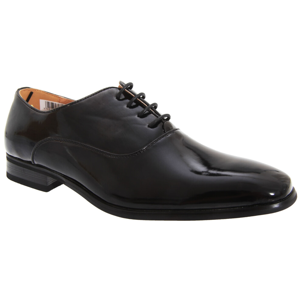 Patent PU With Leather Lining Lace-Up Oxford Tie Dress Shoes