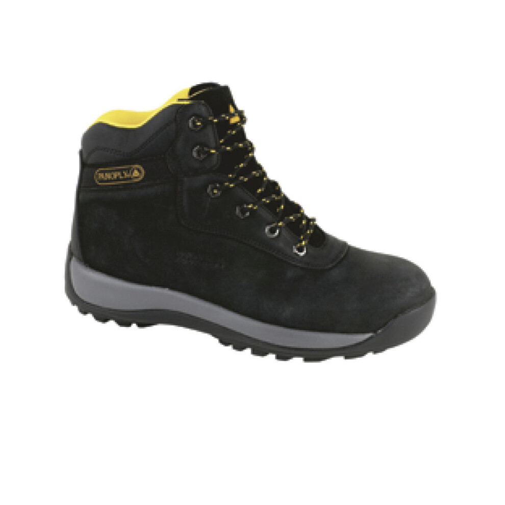 (11 Uk, Black) Delta Plus Unisex Nubuck Leather Hiker Safety Boots / Footwear 5054171038404