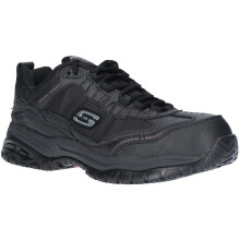 (11 UK, Black) Skechers Mens Soft Stride Work Trainer