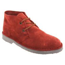 (8 UK, Red) Roamers Adults Unisex Real Suede Unlined Desert Boots