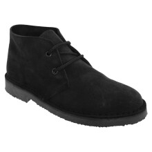 (7 UK, Black) Roamers Adults Unisex Real Suede Unlined Desert Boots