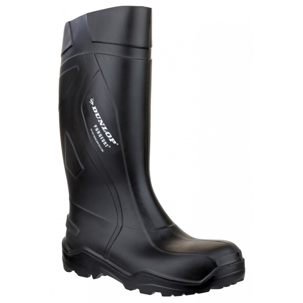 (11 UK Size, Black) Dunlop Purofort+ Full Safety Wellington Mens Safety Boots