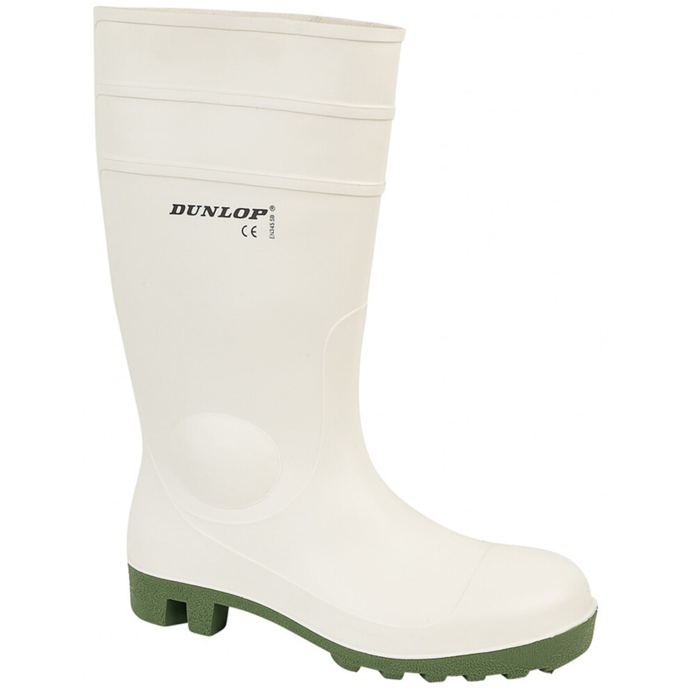 (42 EUR, WHITE) Dunlop FS1800/171BV Wellington / Mens Boots / Safety Wellingtons