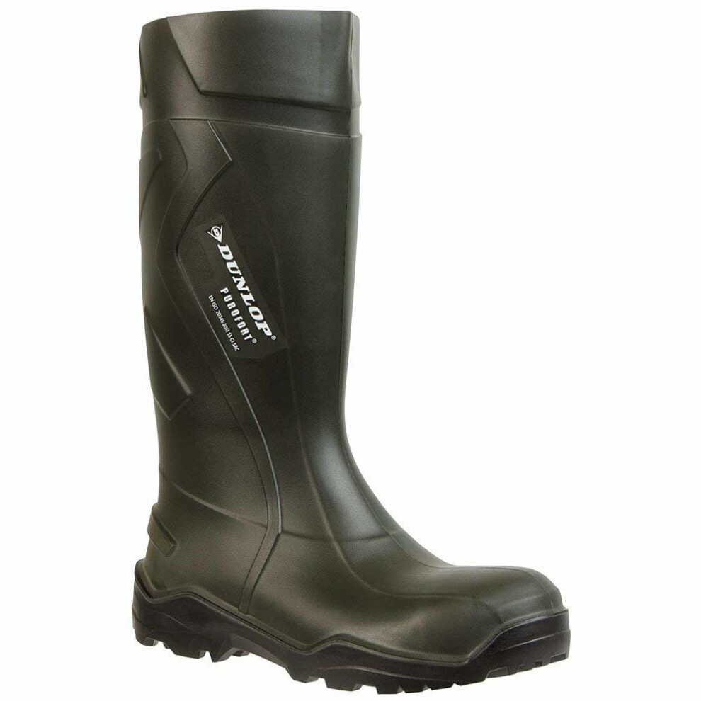 (9 UK, Green) Dunlop Adults Unisex Purofort Plus Full Safety Wellies