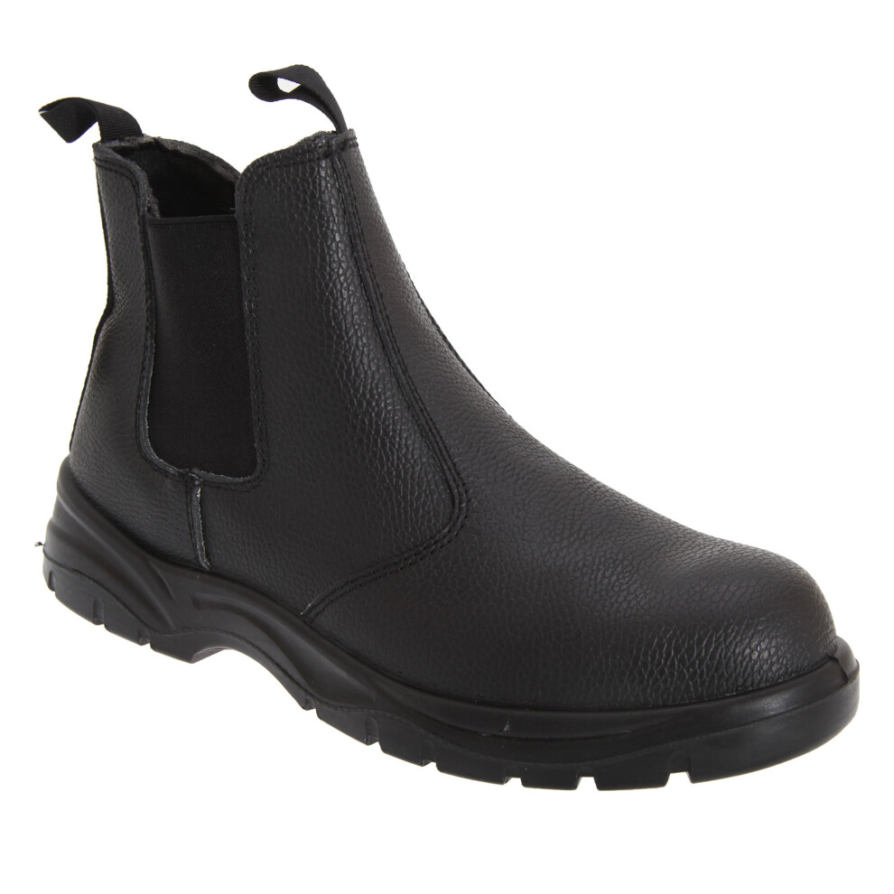 (6 Uk, Black) Grafters Mens Grain Leather Chelsea Safety Boots 5054171791545