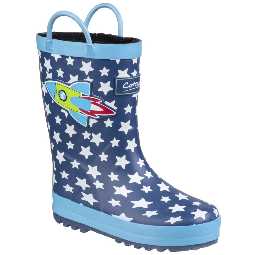 (8.5 Child UK, Blue Rocket) Cotswold Childrens/Kids Sprinkle Wellington Boots