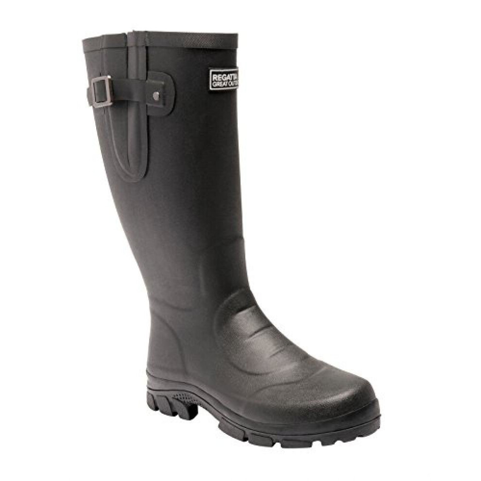 (12 UK, Black) Regatta Mens Rivington Wellington Boots