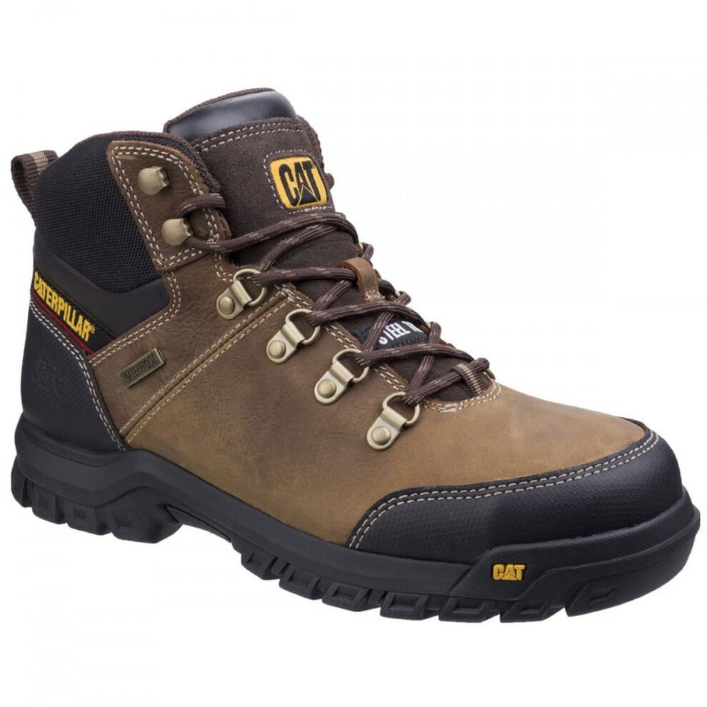 (12 UK, Seal Brown) Caterpillar Mens CAT Framework S3 Safety Leather Boots