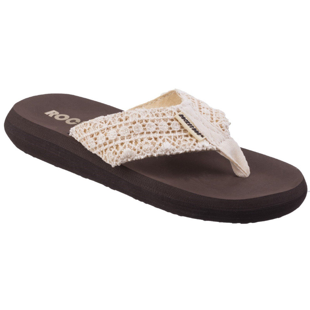 (4 UK, Natural/Multicoloured) Rocket Dog Womens/Ladies Spotlight Slip On Sandals
