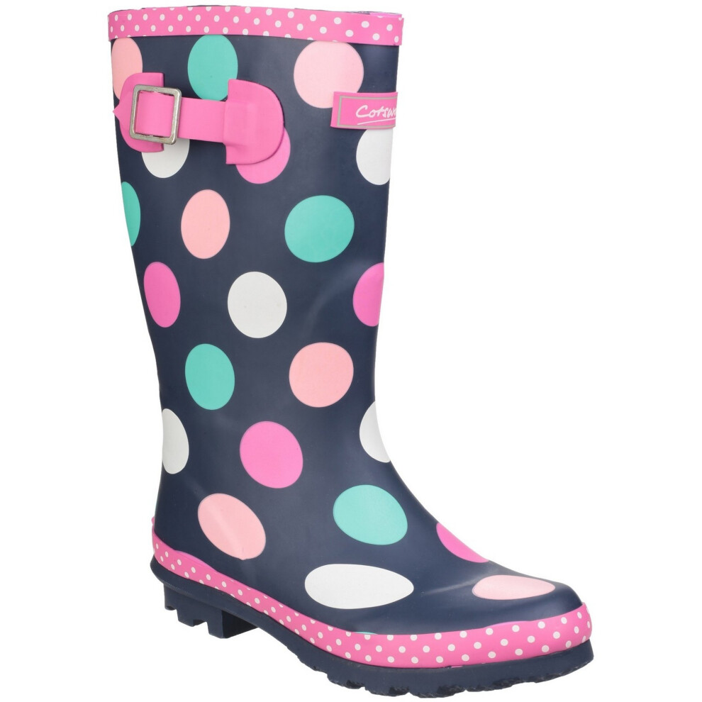 (9 UK Child, Multicoloured) Cotswold Childrens Girls Dotty Spotted Wellington Boots