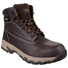 (8 UK, Brown) Stanley Mens Tradesman Lace Up Penetration Resistant Safety Boots