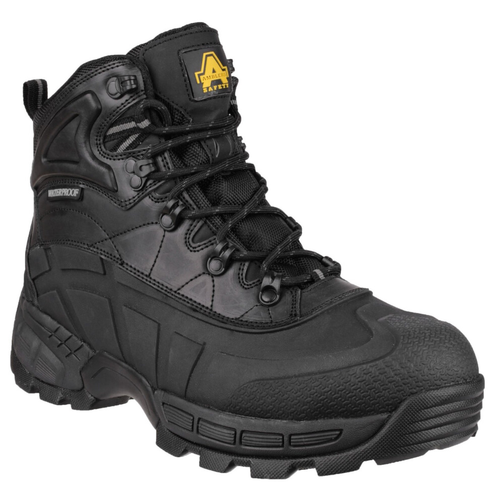 (8 UK, Black) Amblers Mens FS430 Orca S3 Waterproof Leather Safety Boots